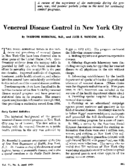 Venereal disease control in New York City