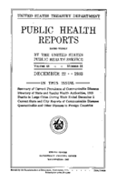 Public Health Reports  v 48 no 51  cover