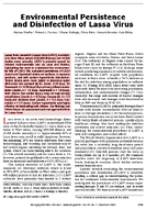 Environmental Persistence and Disinfection of Lassa Virus