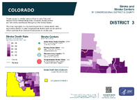 CO Congressional District 03 Stroke and Stroke Centers Map 118th Congress
