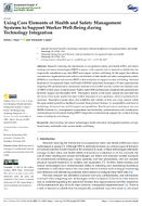 Using Core Elements of Health and Safety Management Systems to Support Worker WellBeing During Technology Integration