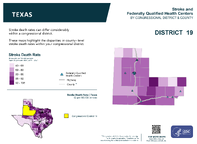 TX Congressional District 19 Stroke and Federally Qualified Health Centers Map 118th Congress