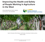 Improving the Health and Safety of People Working in Agriculture in the West Annual Report Period 93021  92922