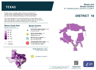 TX Congressional District 18 Stroke and Stroke Centers Map 118th Congress