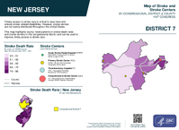 NJ Congressional District 07 Stroke and Stroke Centers Map 119th Congress