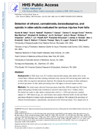 Detection of ethanol cannabinoids benzodiazepines and opioids in older adults evaluated for serious injuries from falls