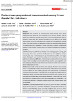 Postexposure Progression of Pneumoconiosis Among Former Appalachian Coal Miners