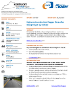 Highway Construction Flagger Dies After Being Struck by Vehicle