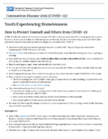Youth Experiencing Homelessness May 12 2020