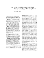 Trunk Extension Strength and Muscle Activity in Standing and Kneeling Postures