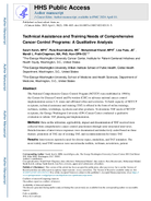 Technical Assistance and Training Needs of Comprehensive Cancer Control Programs A Qualitative Analysis