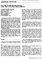 First Year Of Aids Services Delivery Under Title I Of The Ryan White Care Act