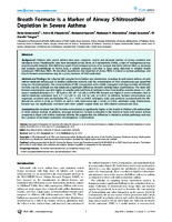 Breath Formate Is a Marker of Airway SNitrosothiol Depletion in Severe Asthma