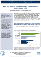 Adult Day Services Center Participant Characteristics United States 2018