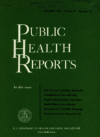 Public Health Reports  v 77 no 10 October 1962  cover
