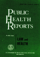 Public Health Reports  v 79  no 8  cover