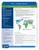 CDCGlobal Health FY 2017 Presidents Budget Request 442 Million
