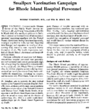Smallpox vaccination campaign for Rhode Island hospital personnel