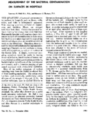 Measurement of the bacterial contamination on surfaces in hospitals