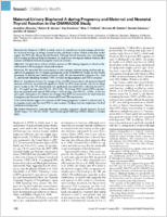 Maternal Urinary Bisphenol A during Pregnancy and Maternal and Neonatal Thyroid Function in the CHAMACOS Study