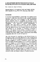 A Job Exposure Matrix for Identification of Potential Exposures in Occupational Settings 1994