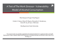 A Test of the Work Stressor  Vulnerability Model of Alcohol Consumption 2016