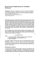 Static Pressure Requirements for Ventilated Enclosures
