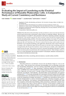Evaluating the Impact of Laundering on the Electrical Performance of Wearable Photovoltaic Cells A Comparative Study of Current Consistency and Resistance