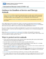 Guidance for Handlers of Service and Therapy Animals June 4 2020