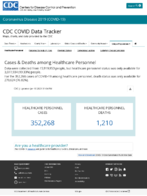 CDC COVID Data Tracker Cases  Deaths Among Healthcare Personnel January 10 2021