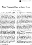 Water treatment plant for Stann Creek
