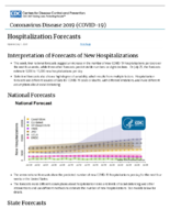 Coronavirus Disease 2019 COVID19 Hospitalizations Forecasts July 1 2020