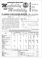 Morbidity and Mortality Weekly Report Vol 14 No 27 week ending July 10 1965