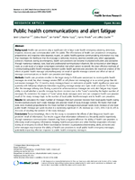 Public health communications and alert fatigue