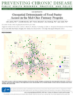 Geospatial Determinants of Food Pantry Access in the MidOhio Farmacy Program