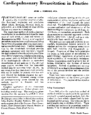 Cardiopulmonary Resuscitation In Practice