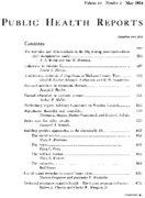 Public Health Report  v 69 no 5  table of contents
