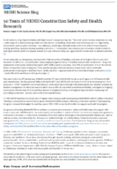 50 years of NIOSH Construction Safety and Health Research