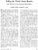 Telling the world about measles