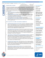 CDC Division of Global HIV  TB Country Profile Cambodia July 2018