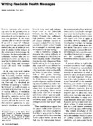 Writing readable health messages