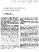 A Noncompulsory Immunization Law For Indiana School Children