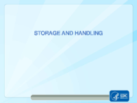 General recommendations on immunization storage and handling of immunobiologics  storage and handling