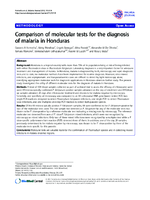 Comparison of molecular tests for the diagnosis of malaria in Honduras