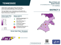 TN Congressional District 02 Stroke and Stroke Centers Map 119th Congress