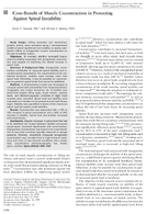 CostBenefit of Muscle Cocontraction in Protecting Against Spinal Instability