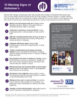 10 Warning Signs of Alzheimers Healthy Brain Initiative Road Map for Indian Country