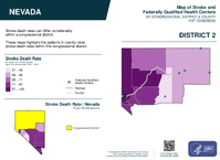 NV Congressional District 02 Stroke and Federally Qualified Health Centers Map 119th Congress