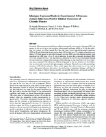 Idiotypes Expressed Early in Experimental Schistosoma mansoni Infections Predict Clinical Outcomes of Chronic Disease