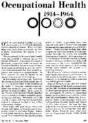 Occupational health 19141964